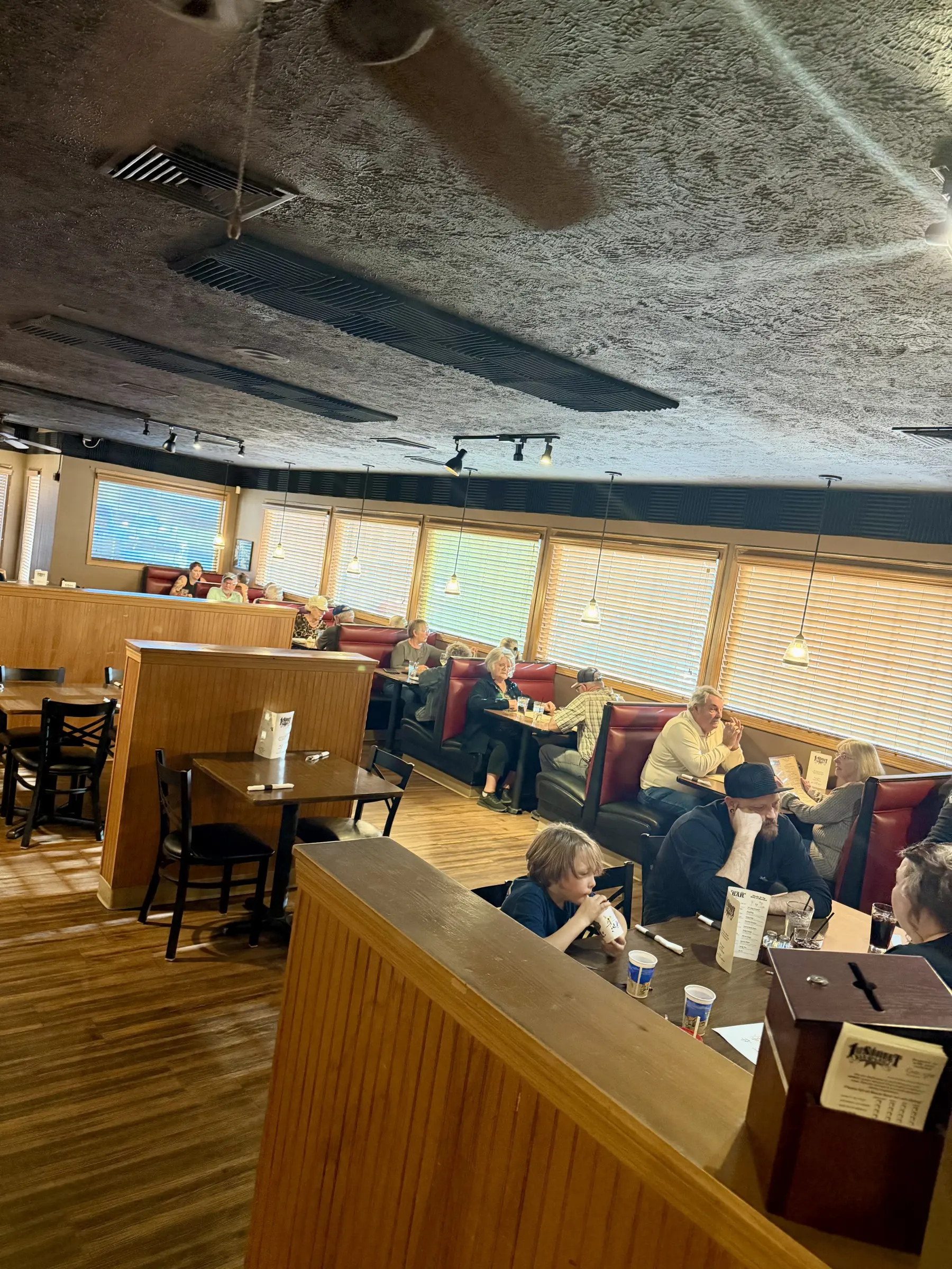 Guests seated in the dining room at First Street Bar & Grill