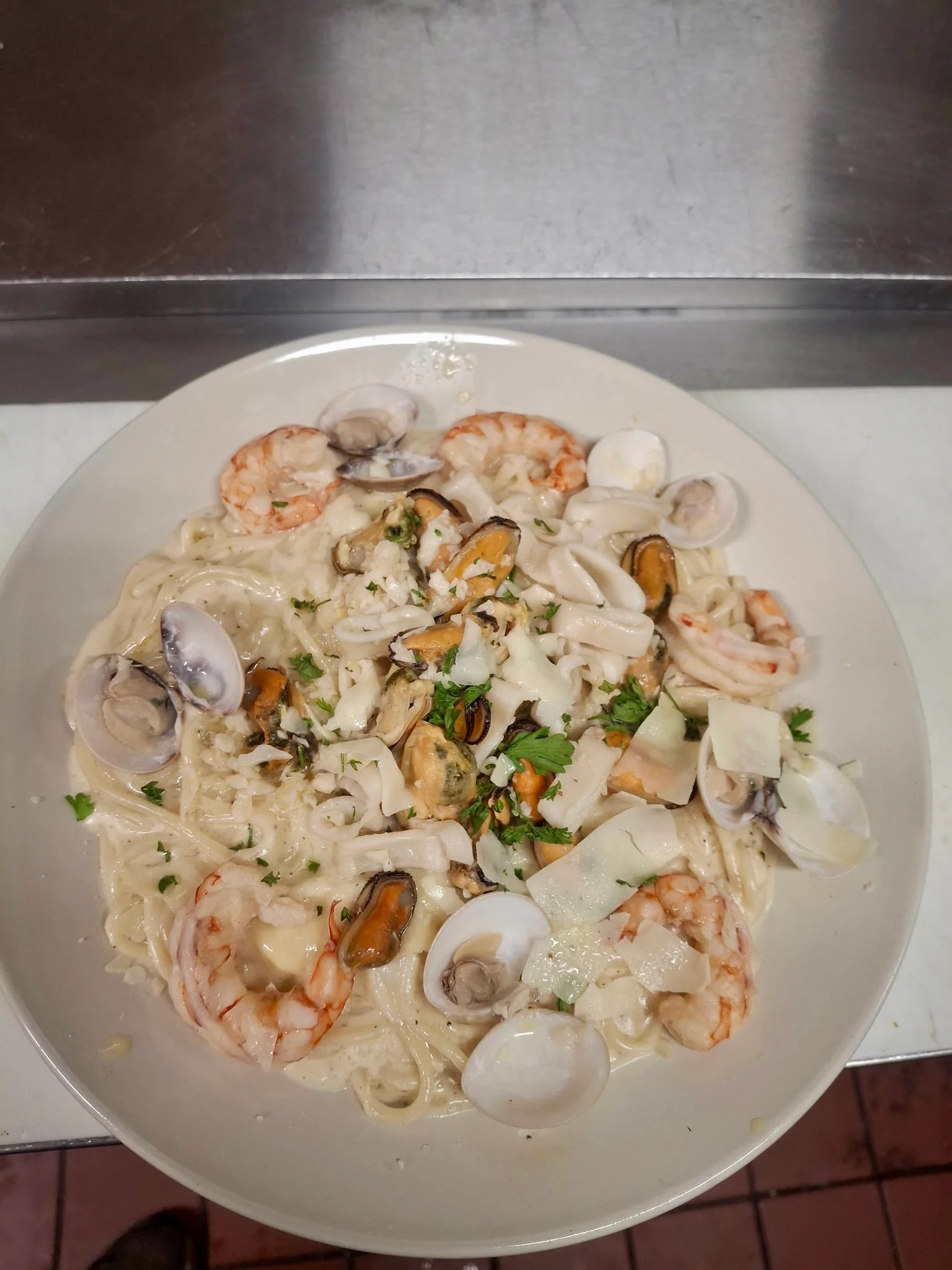 Seafood Alfredo
